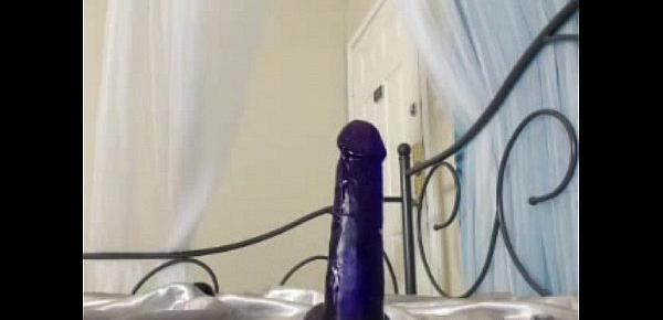  Pretty Girl Deepthroats Her Dildo for the chat at Loveforcams.com